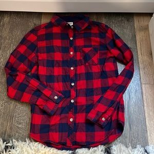 Red and Blue Plaid Button Down